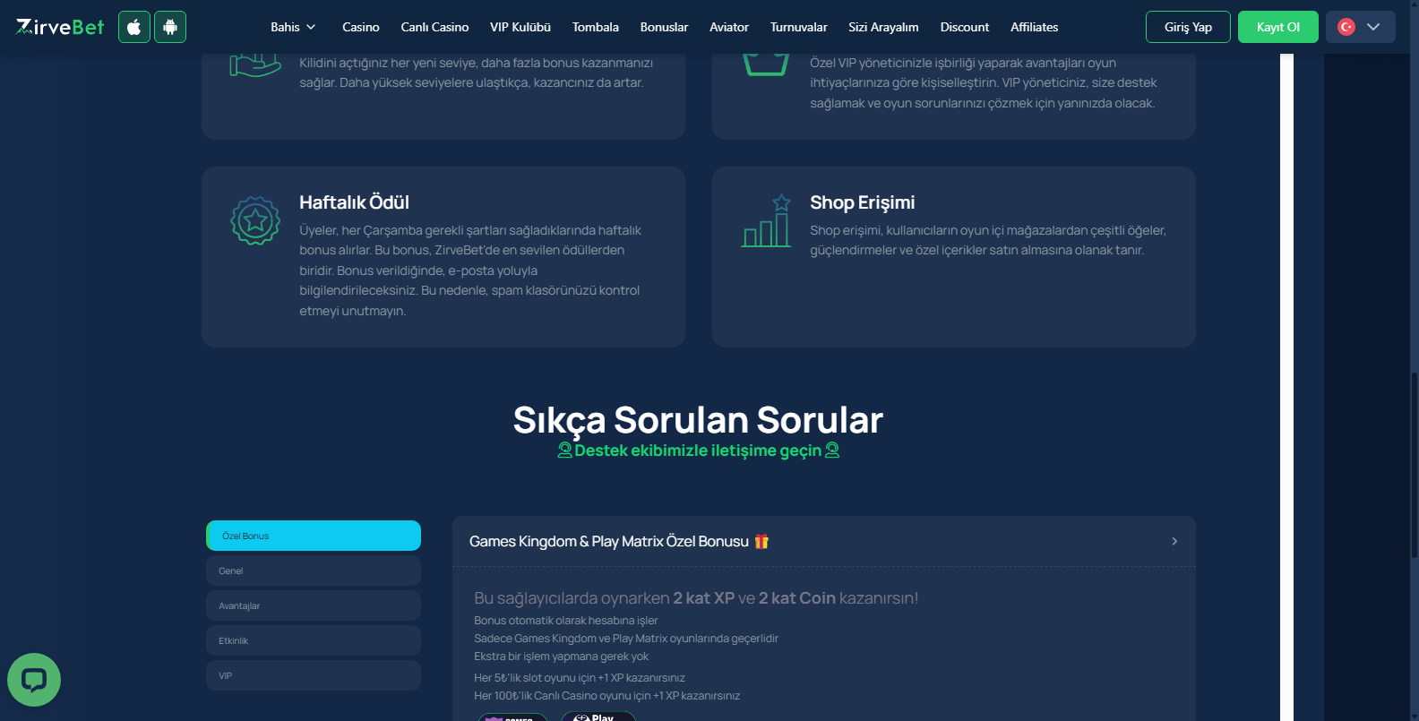 Zirvebet Canlı Bahis Oyunları