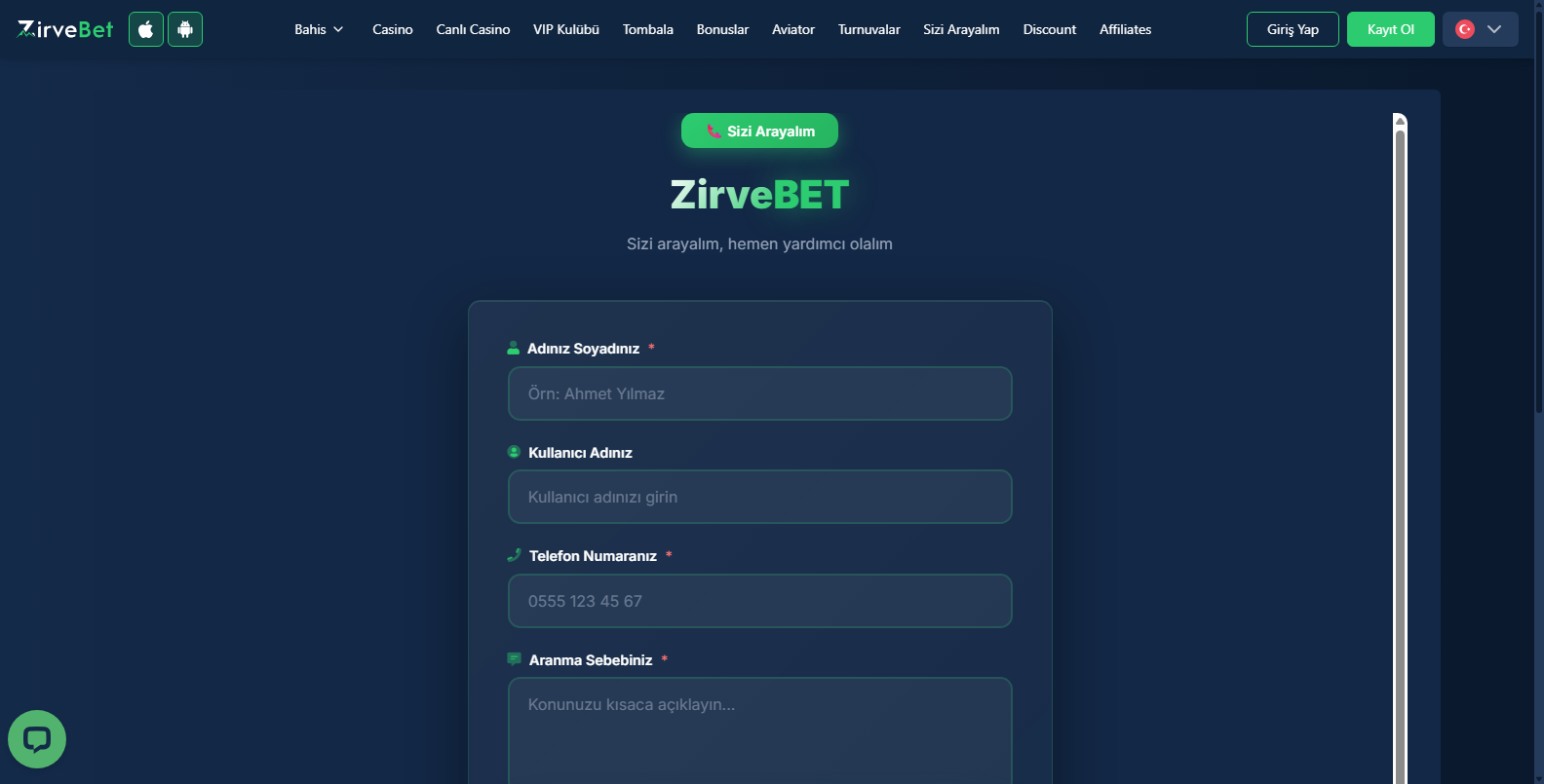 Zirvebet Bonusları